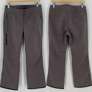 Lole Soft Shell Gray Fleece Lined Snow Snowboarding Ski Pants Sz Medium